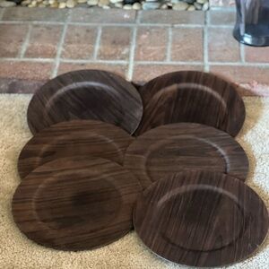 Better Homes and Gardens Faux Wood Chargers.